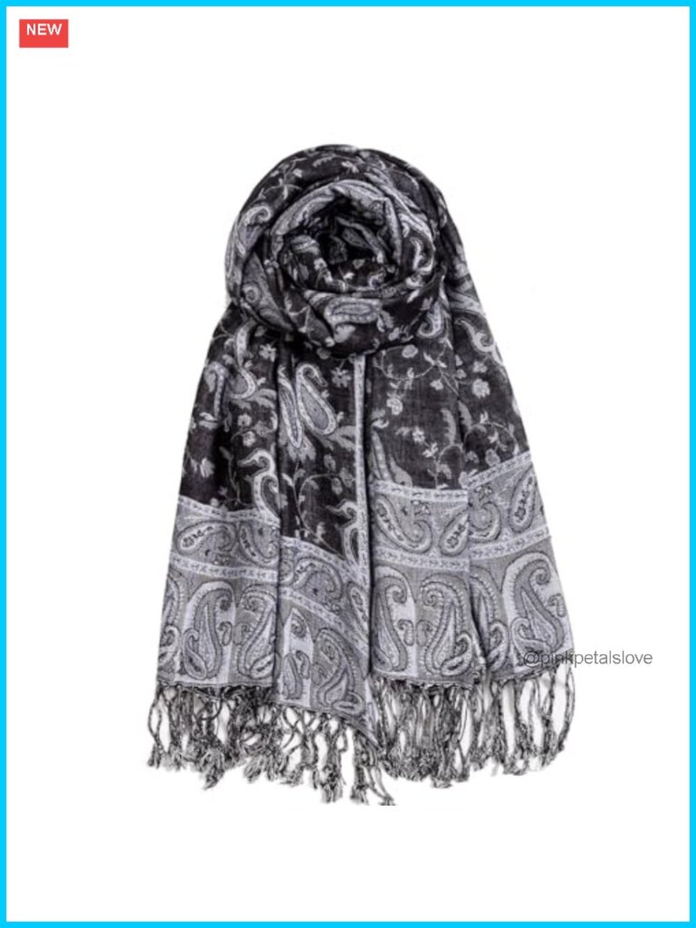 Pashmina Feel Reversible Wrap Scarf Shawl for Women Men Fashion Scarf